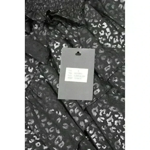 NEW! DKNY Women's 6 Long Sleeve V-Neck Ruffle Fit and Flare Dress NWT $134 - Picture 3 of 3